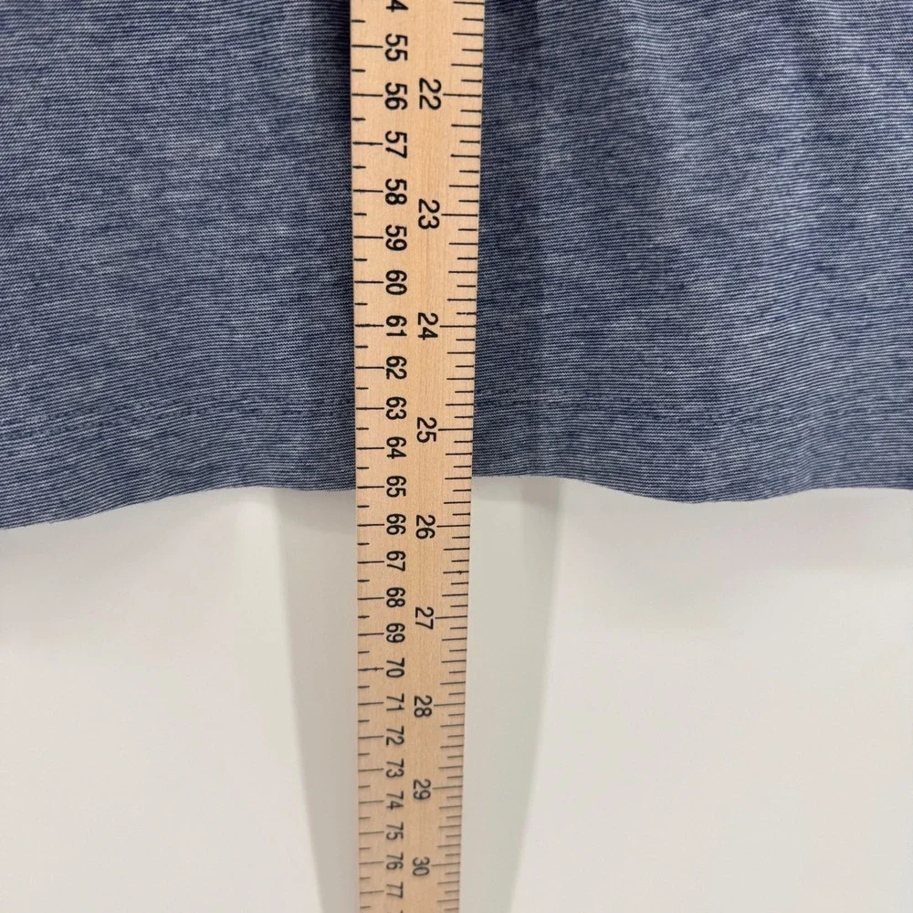 Vineyard Vines Boys XL 18 Edgartown Polo Shirt Blue Heathered Pima Stretch
